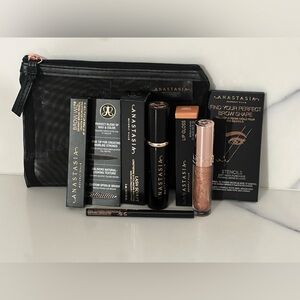Anastasia Beverly Hills Brow, Lash, Lip 5 pc Styling Set with Cosmetic Bag
